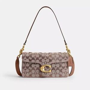 NWT Coach Tabby Shoulder Bag 26 Crystal Signature Jacquard